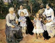 Max Slevogt Familie Slevogt im Garten von Godramstein oil on canvas